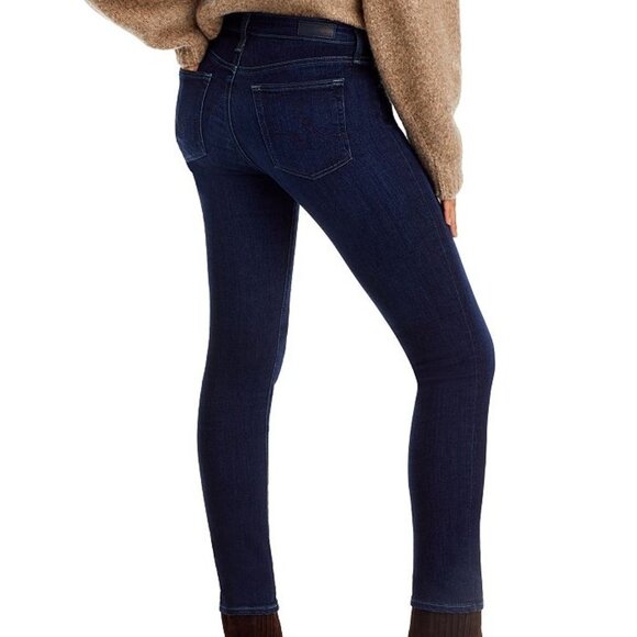 Ag Adriano Goldschmied Women's Dark Wash Prima Cigarette Leg Denim Jeans Size 30 - Picture 2 of 11